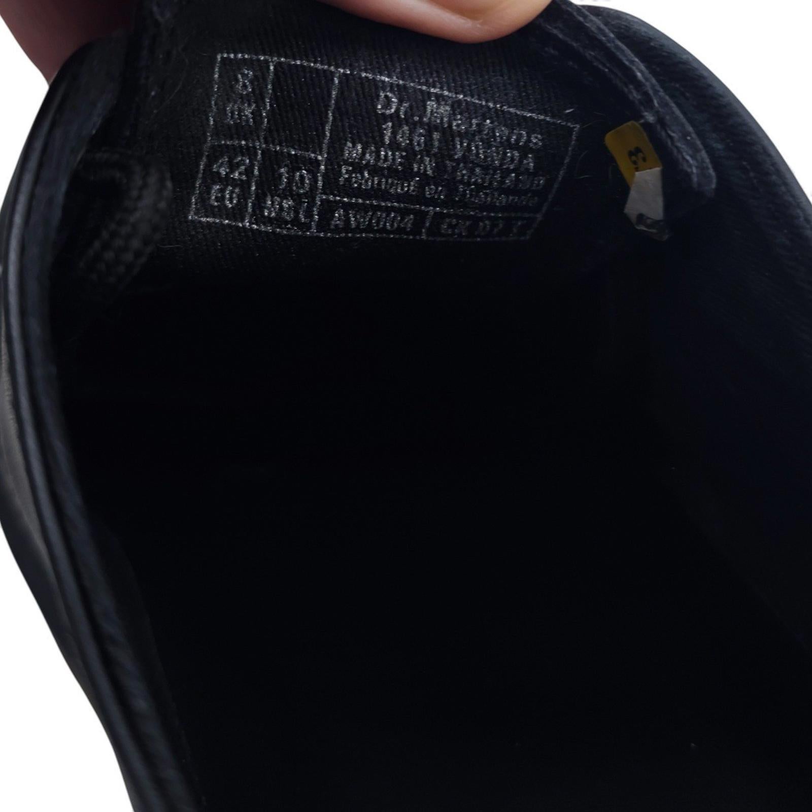 Dr Martens 1461 Black Leather Rose Embroidered Lace Up Oxford Shoes Womens 10 US