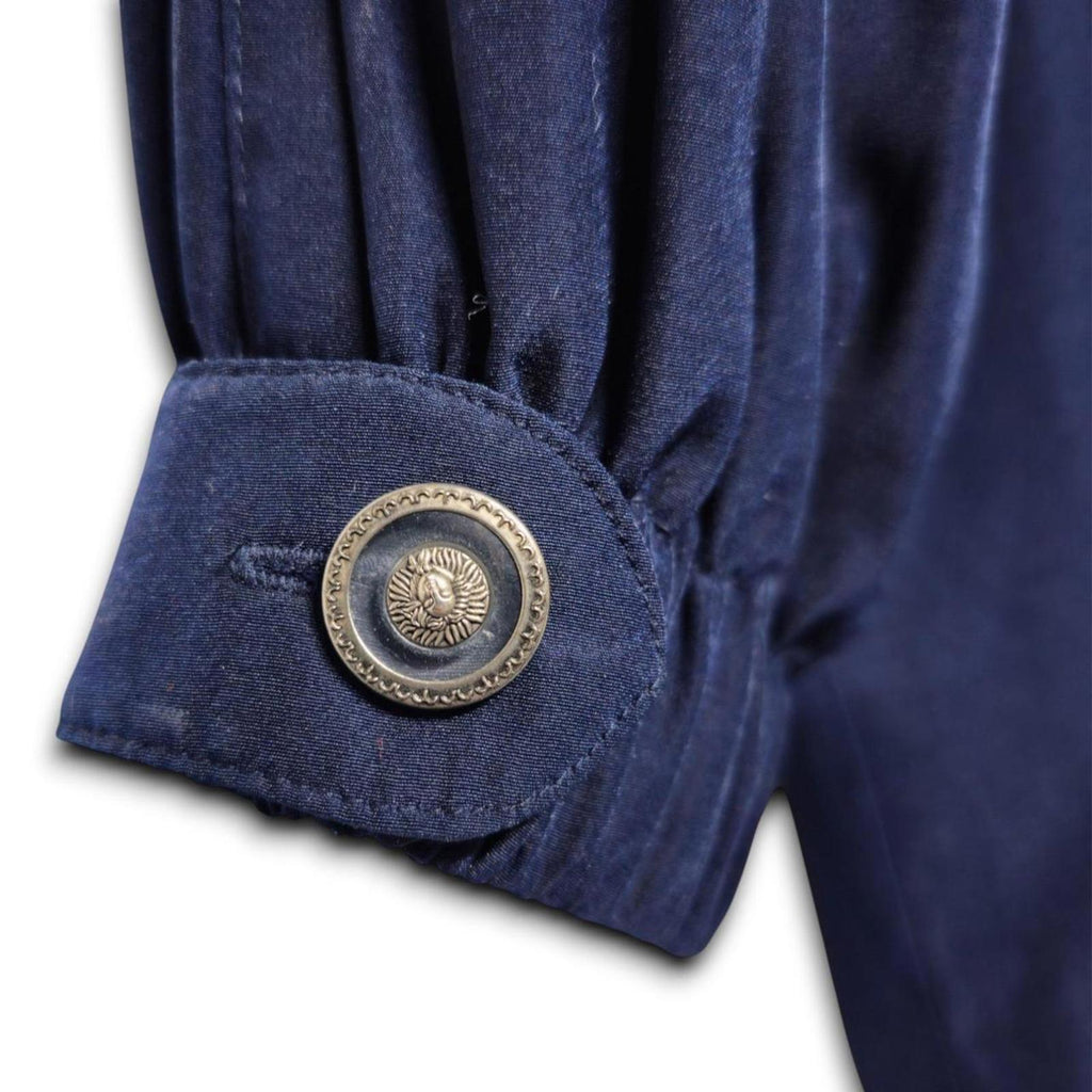 Jacqueline Ferrar Navy Beige Colorblock Lightweight Zip Up Jacket Medium