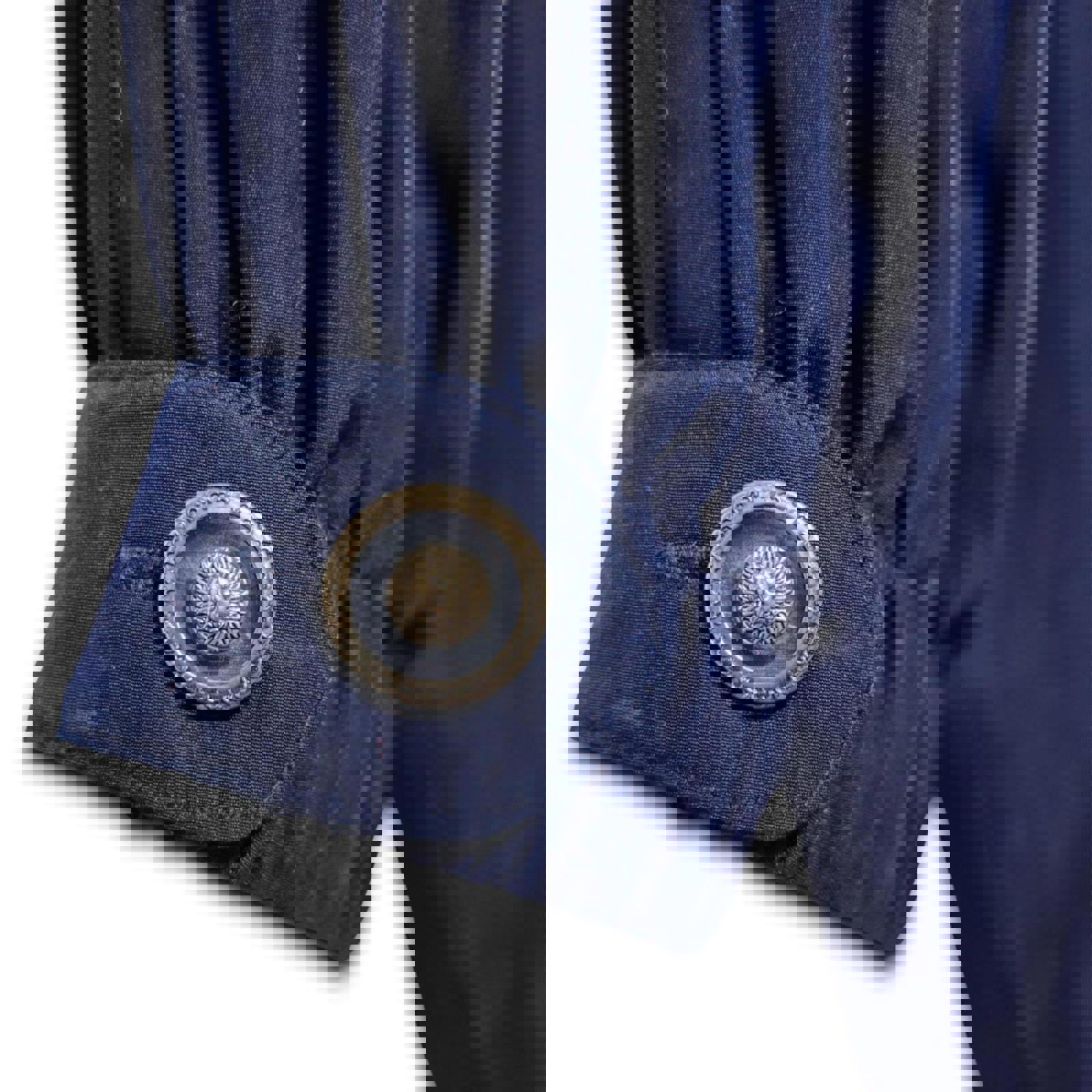 Jacqueline Ferrar Navy Beige Colorblock Lightweight Zip Up Jacket Medium