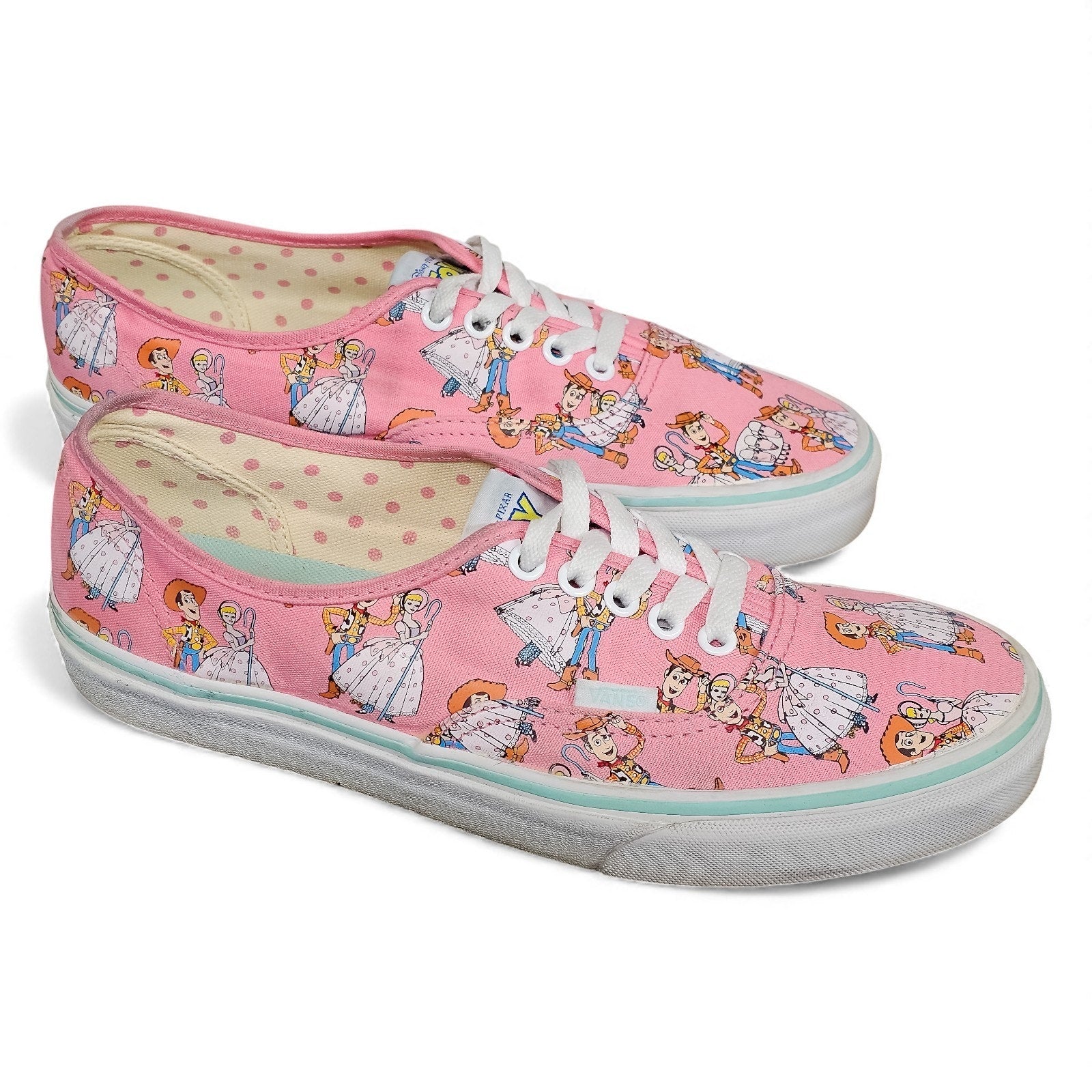 Vans Disney Pixar Toy Story Woody & Bo Peep Authentic Sneakers Pink 10w/8.5m by VANS