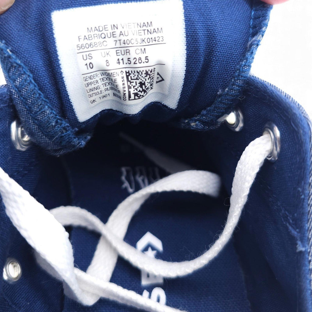 Converse Chuck Taylor All Star Low Top Polka Dot Denim Sneakers Women's Size 10