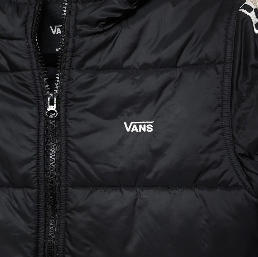VANS Woodridge Black & Checkered Boys Puffer Jacket Youth M by VANS