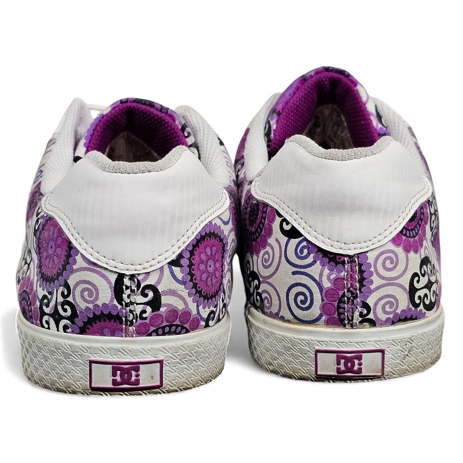 Vintage DC Shoes Low Top Sneakers Purple Print Rare 10w/8.5m by DC Shoes
