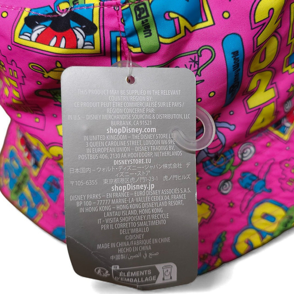 Tag on 2024 Disney World Parks Mickey Mouse & Friends Four Parks Reversible Bucket Hat