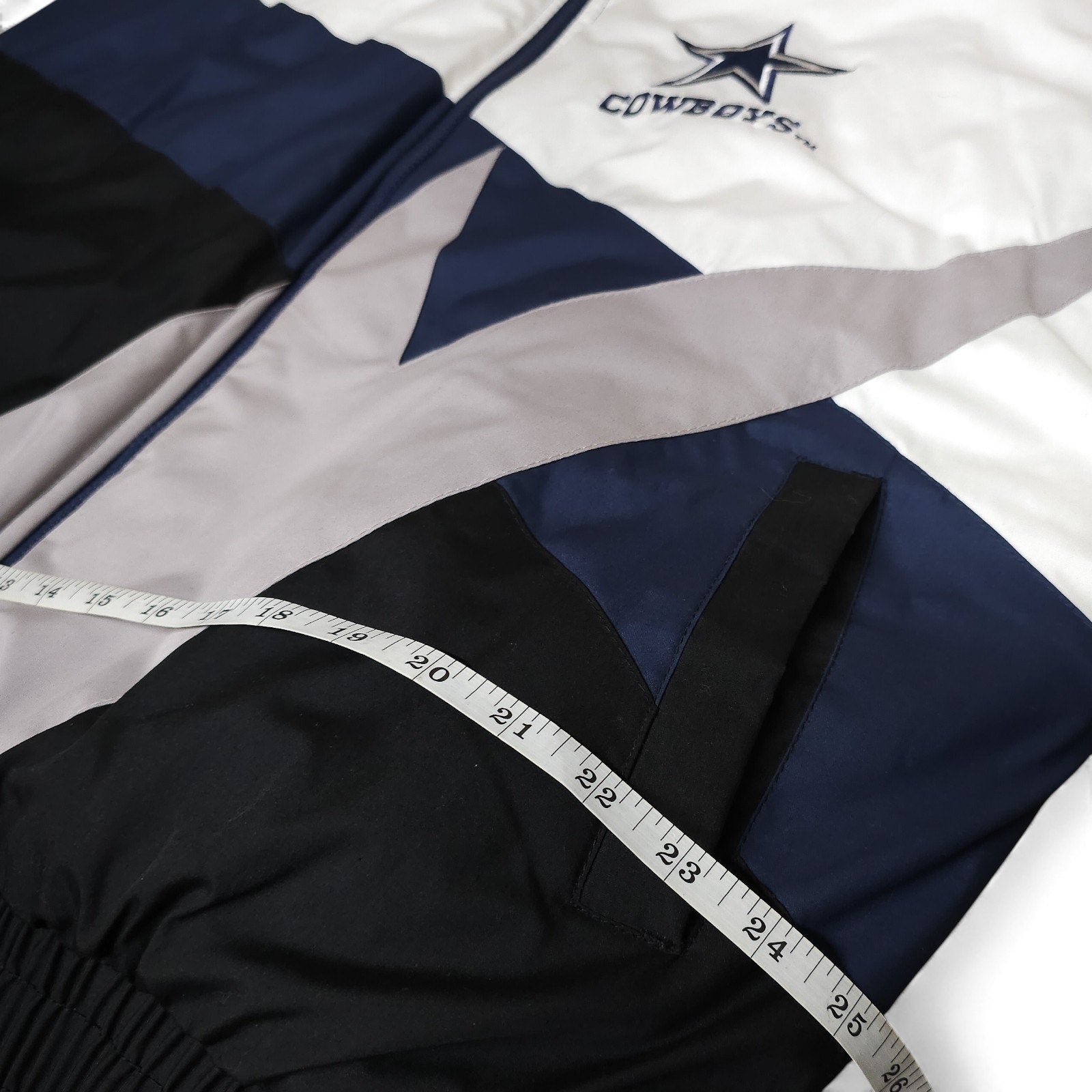 Vintage 90s Dallas Cowboys Jacket Blue NFL Football Hooded Parka Adult XL by NFL