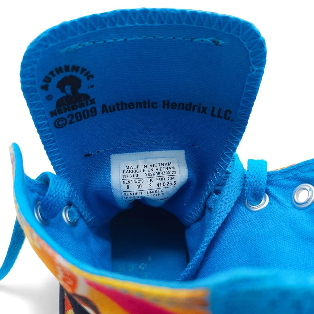 Converse Chuck Taylor All Star High Top Jimi Hendrix Graphic Print Blue Shoes M8