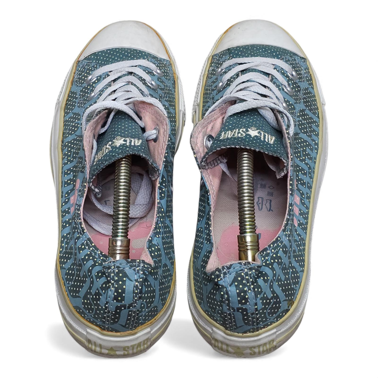 Converse All Star Chuck Taylor Sneakers Blue Pink Polka Dot Elephant - Size 10W