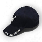 US Air Force Logo Embroidered USA Dark Blue White Adjustable Cap by Air Force