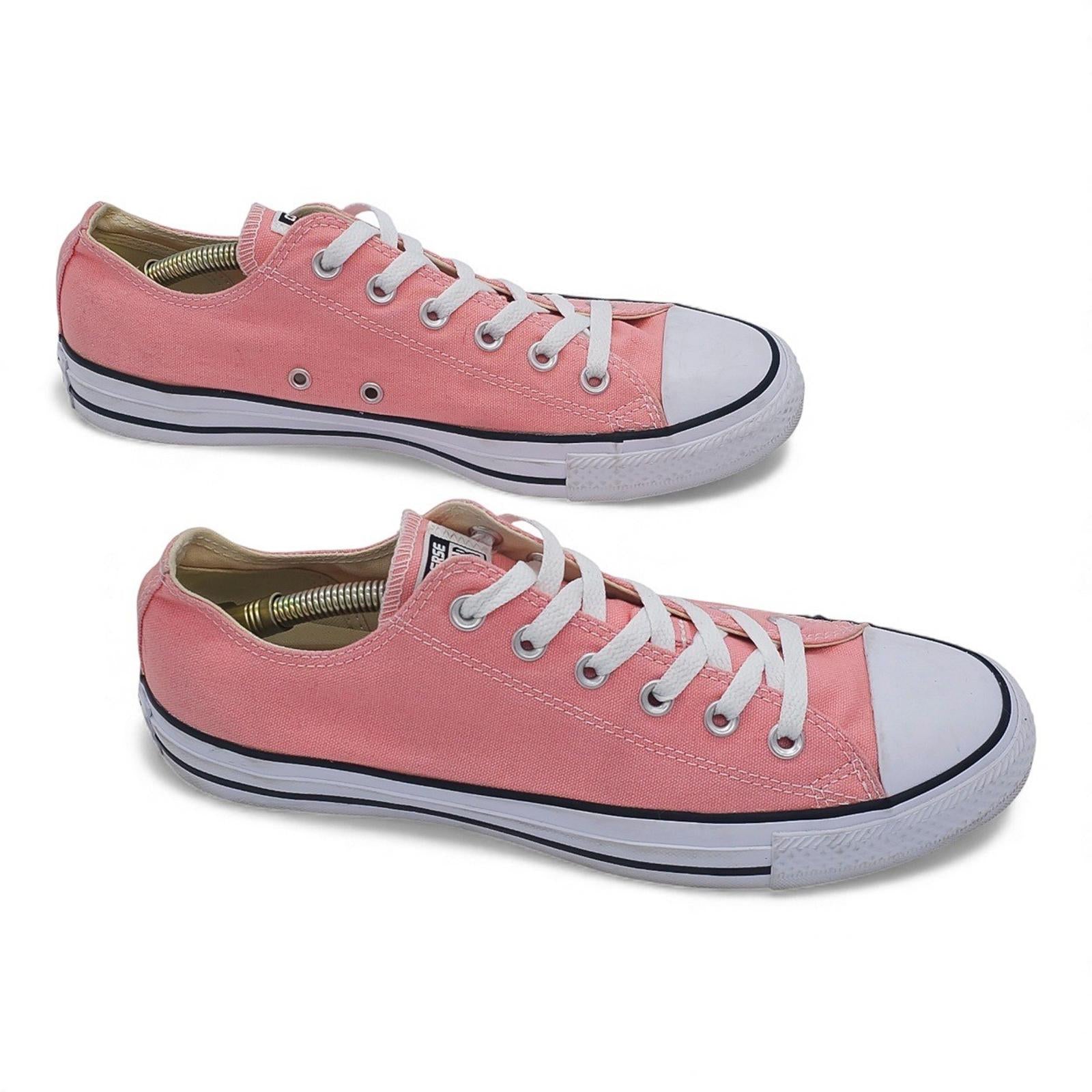 Converse Chuck Taylor All Star Low Top Coral Canvas Sneakers Womens Size 10