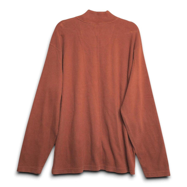 Joseph Abboud Men's Quarter Zip Pullover Sweater Rust Orange XL