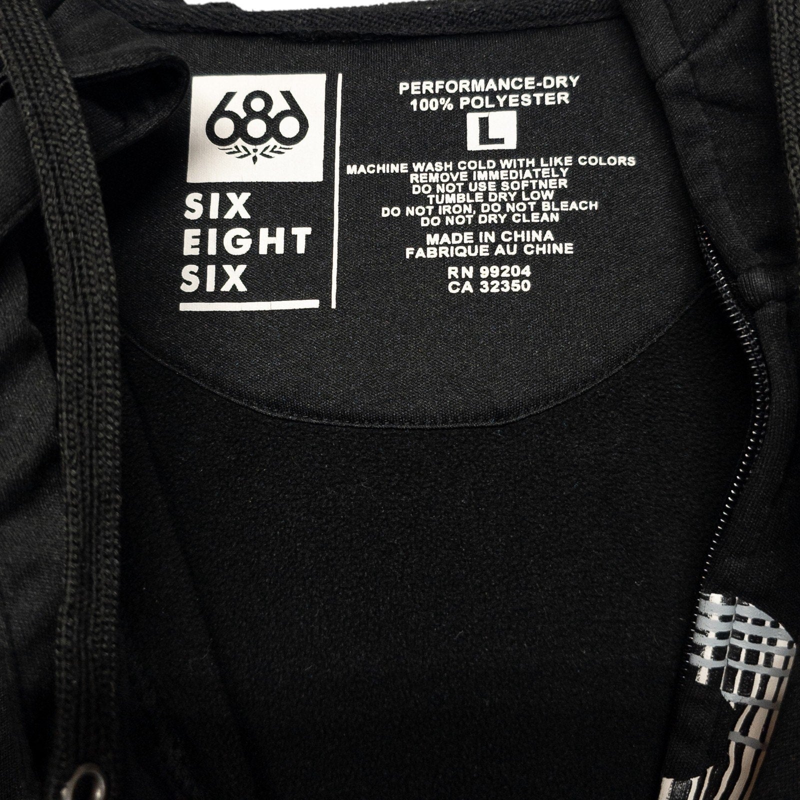 686 Hoodie Mens Small Black Full Zip Performance Dry Tec - L by 686