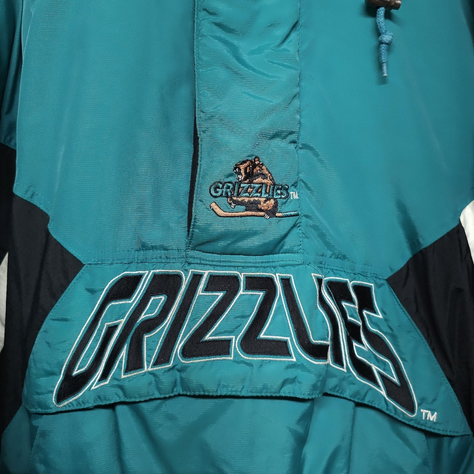 Utah Grizzlies IHL Vintage Starter Hockey Jacket Kangaroo Pouch Zip-Up Adult L by Starter