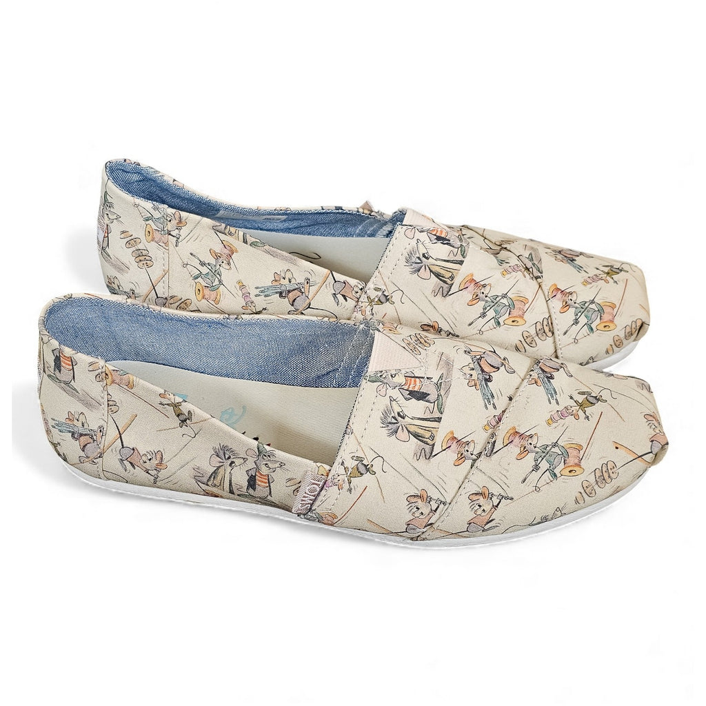 TOMS Shoes Alpargata Disney x Gus and Jaq Printed Canvas Flat - Womans 9.5 by TOMS