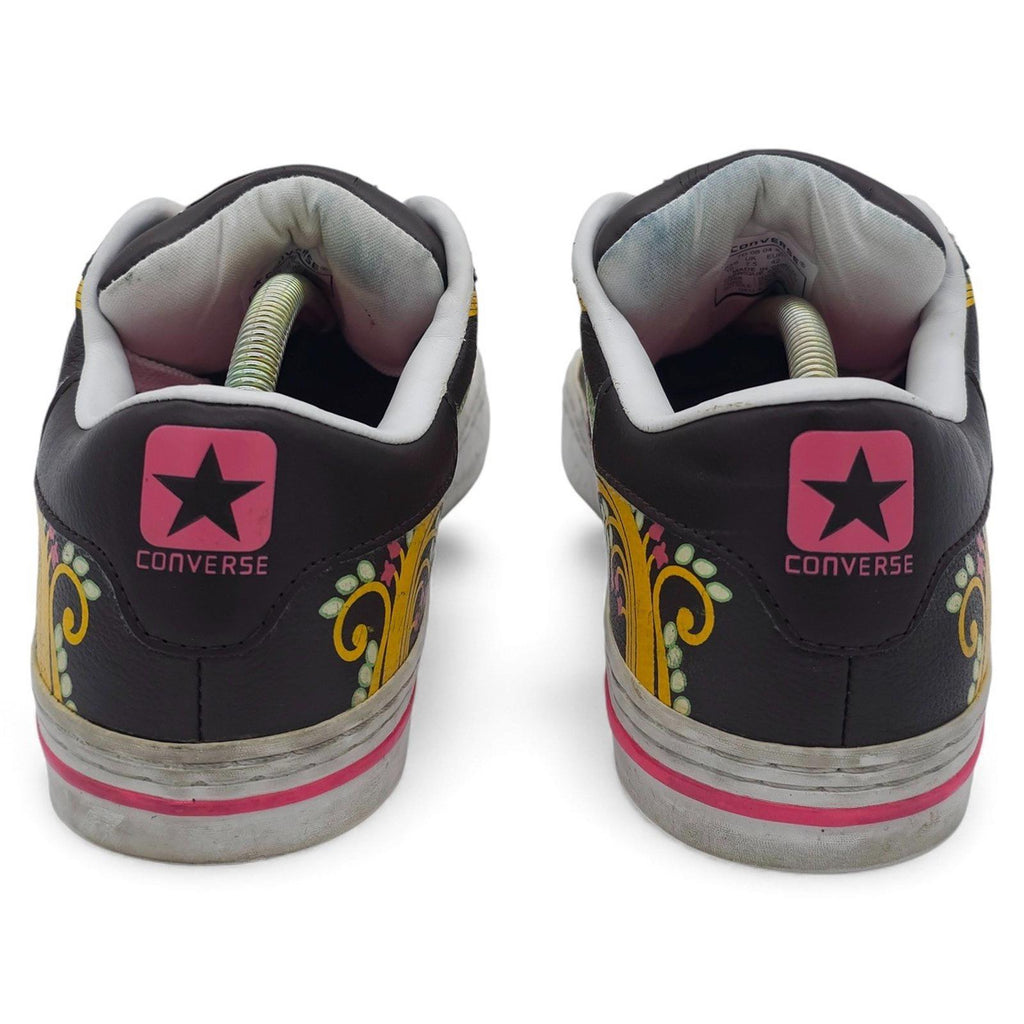 Converse All Star Low Top Sneakers Brown Floral Birds Print Women's 10