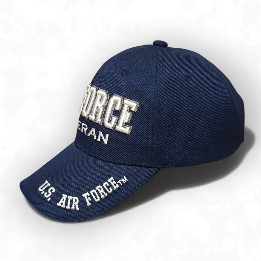 Veteran US Air Force Embroidered Eagle Logo USA White Blue Adjustable Cap by Air Force