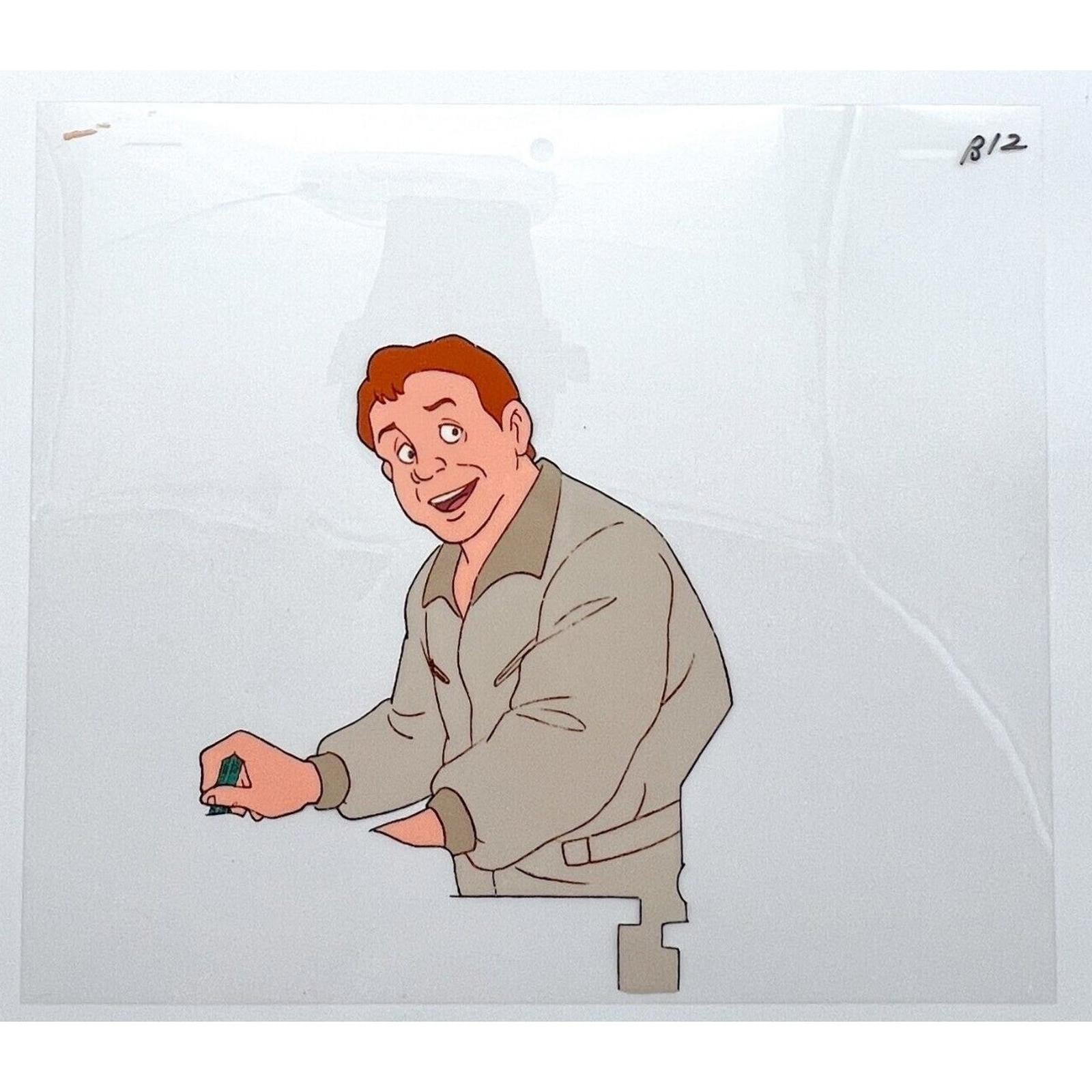 Real Ghostbusters Authentic Animation Production Cel & Drawing Ray Stantz B12 by Dic
