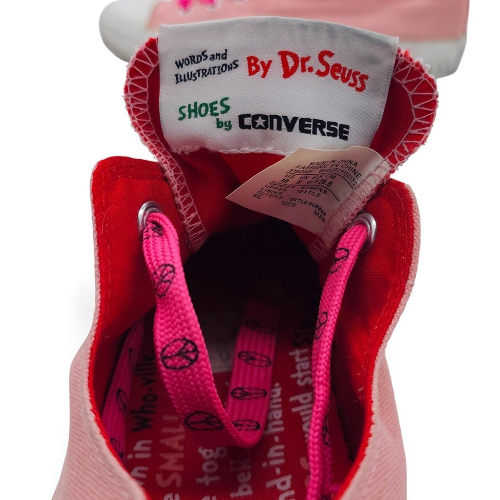 Converse Chuck Taylor All Star Low Top Dr Seuss The Grinch Pink Lace Up Women 10