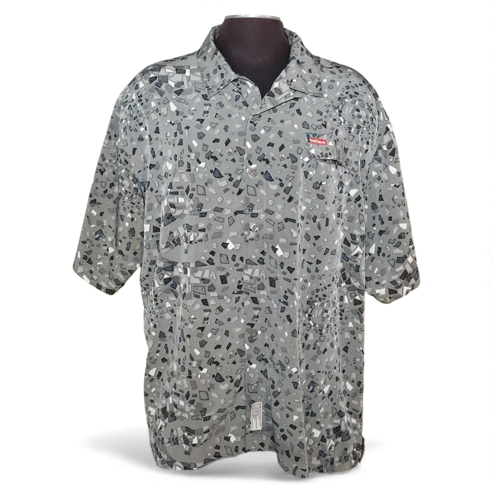Ecko Unltd Complex Button Down Geometric Gem Stone All Over Print Shirt Size XXL by Ecko Unltd.