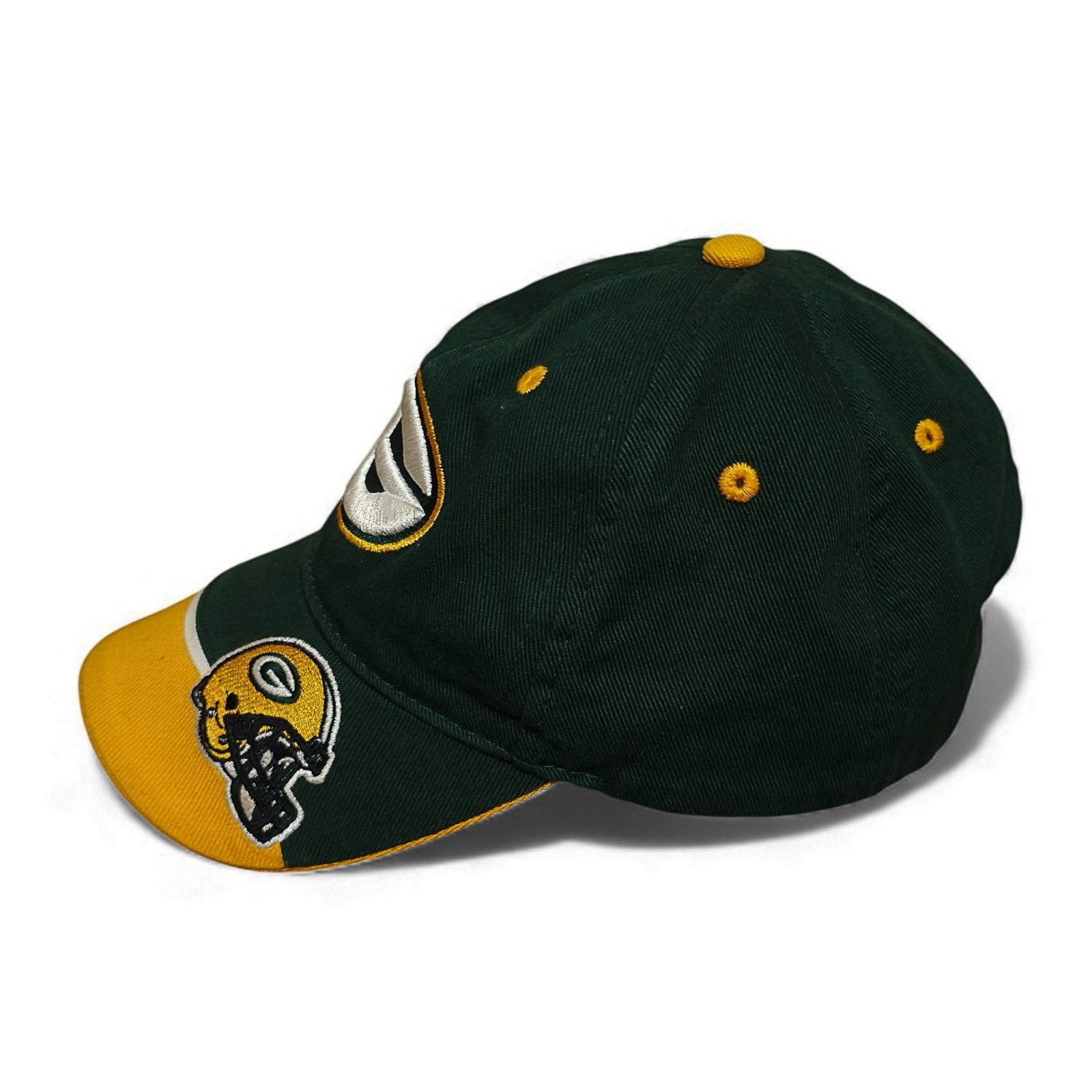 Vintage 90's Green Bay Packers Hat Green & Yellow Kid NFL Adjustable by NFL