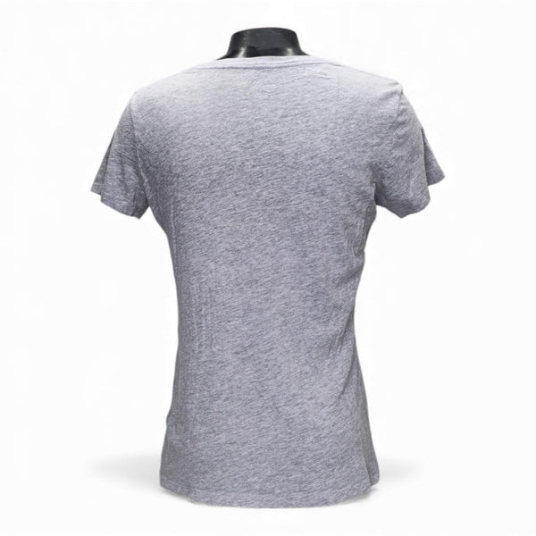 Vintage Y2K Fox Racing Women's Gray Short Sleeve V-Neck T-Shirt