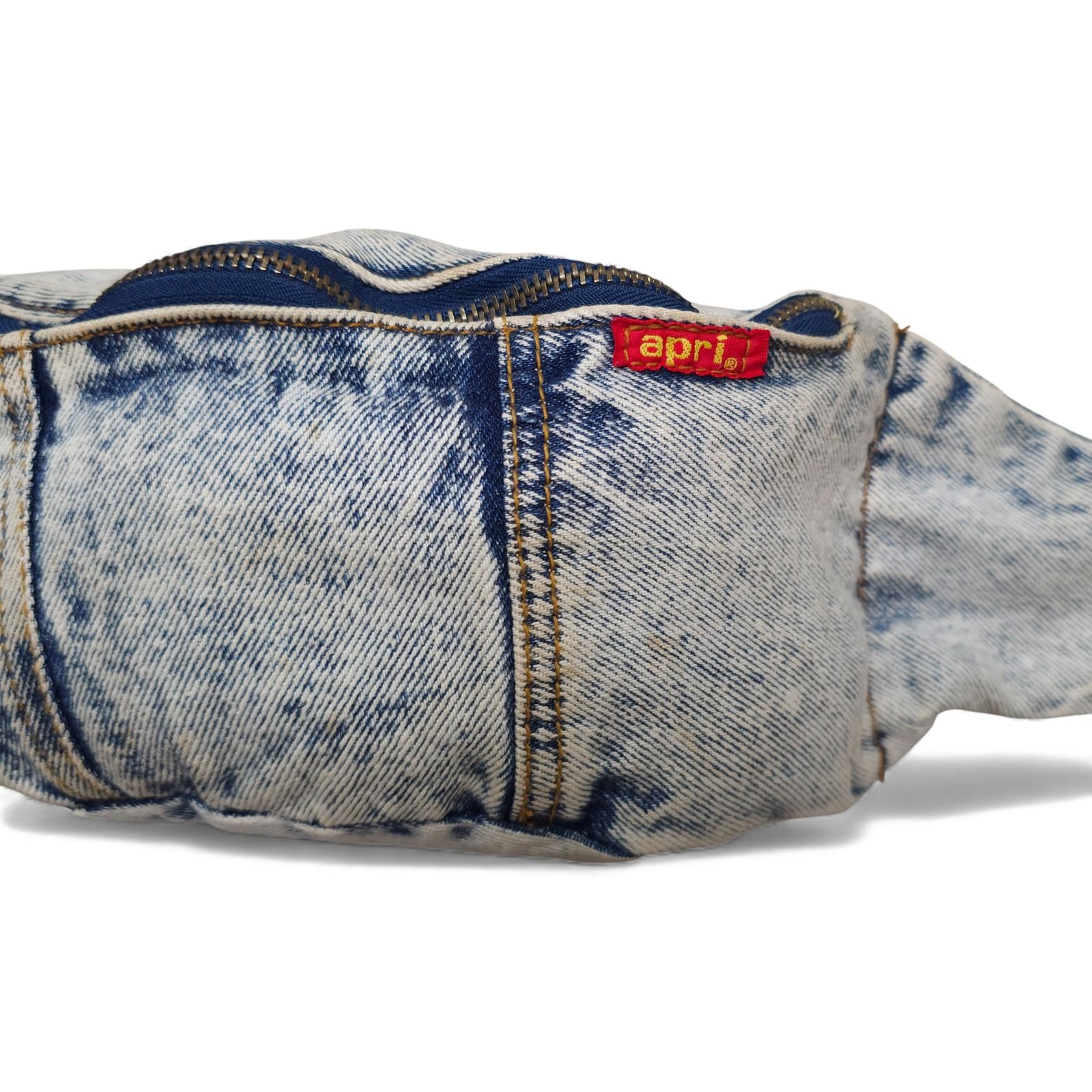Vintage Apri Denim Style Waist Bag Fanny Pack with Adjustable Strap by apri