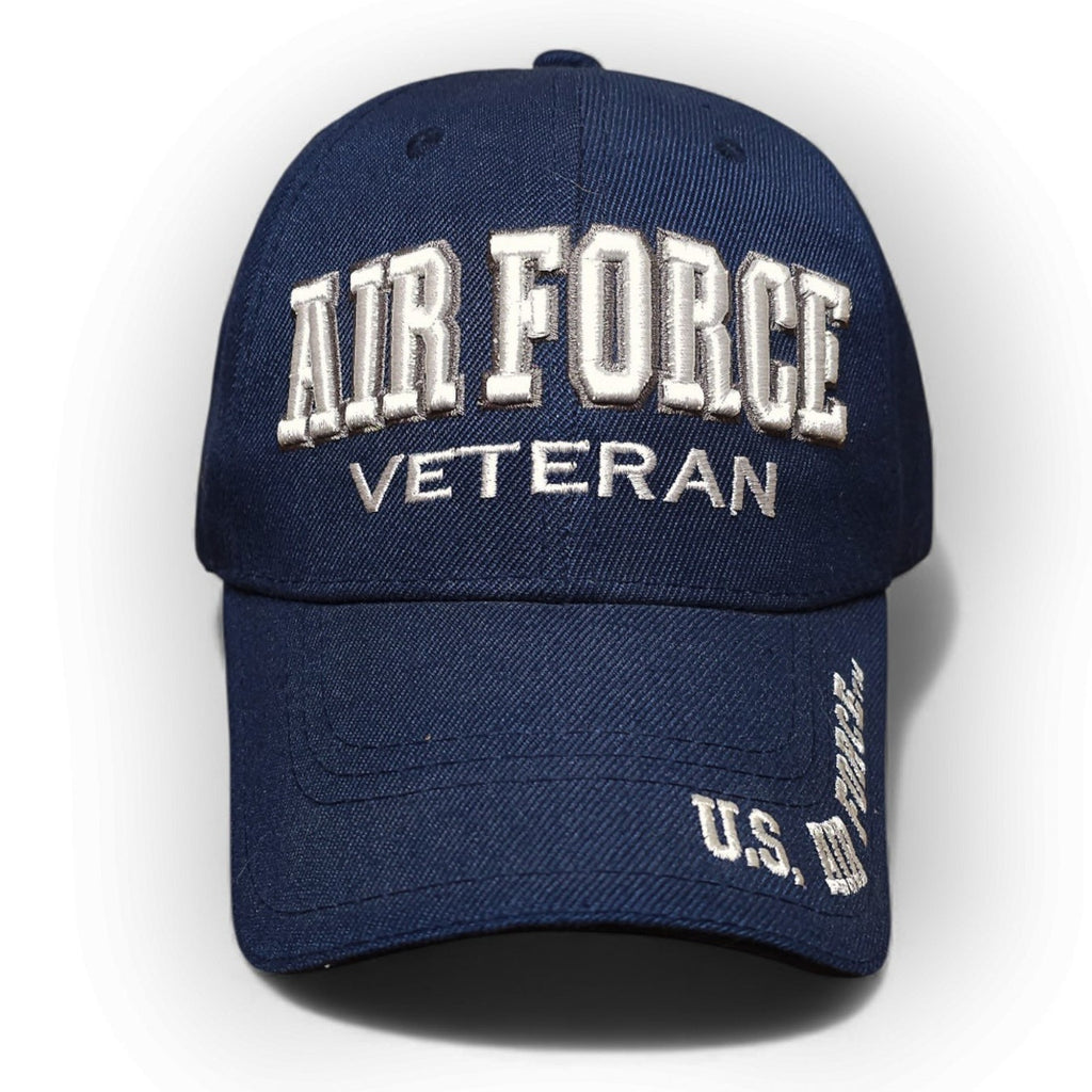 Veteran US Air Force Embroidered Eagle Logo USA White Blue Adjustable Cap by Air Force