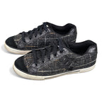 Vintage DC Shoes Low Top Sneakers Blk/Gray Plaid Rare 8.5m/10w by DC Shoes