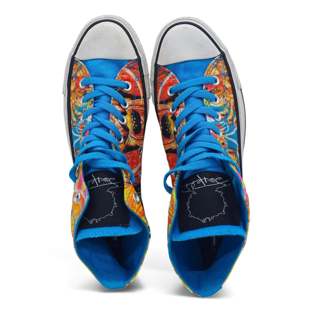 Converse Chuck Taylor All Star High Top Jimi Hendrix Graphic Print Blue Shoes M8