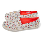 TOMS Shoes Cupsole Canvas OrthoLite Natural Tropical Dog Print - Womans 9.5 by TOMS