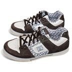 Vintage DC Shoes Low Top Brown White Checkerboard Accents Rare 8.5m/10w by DC Shoes