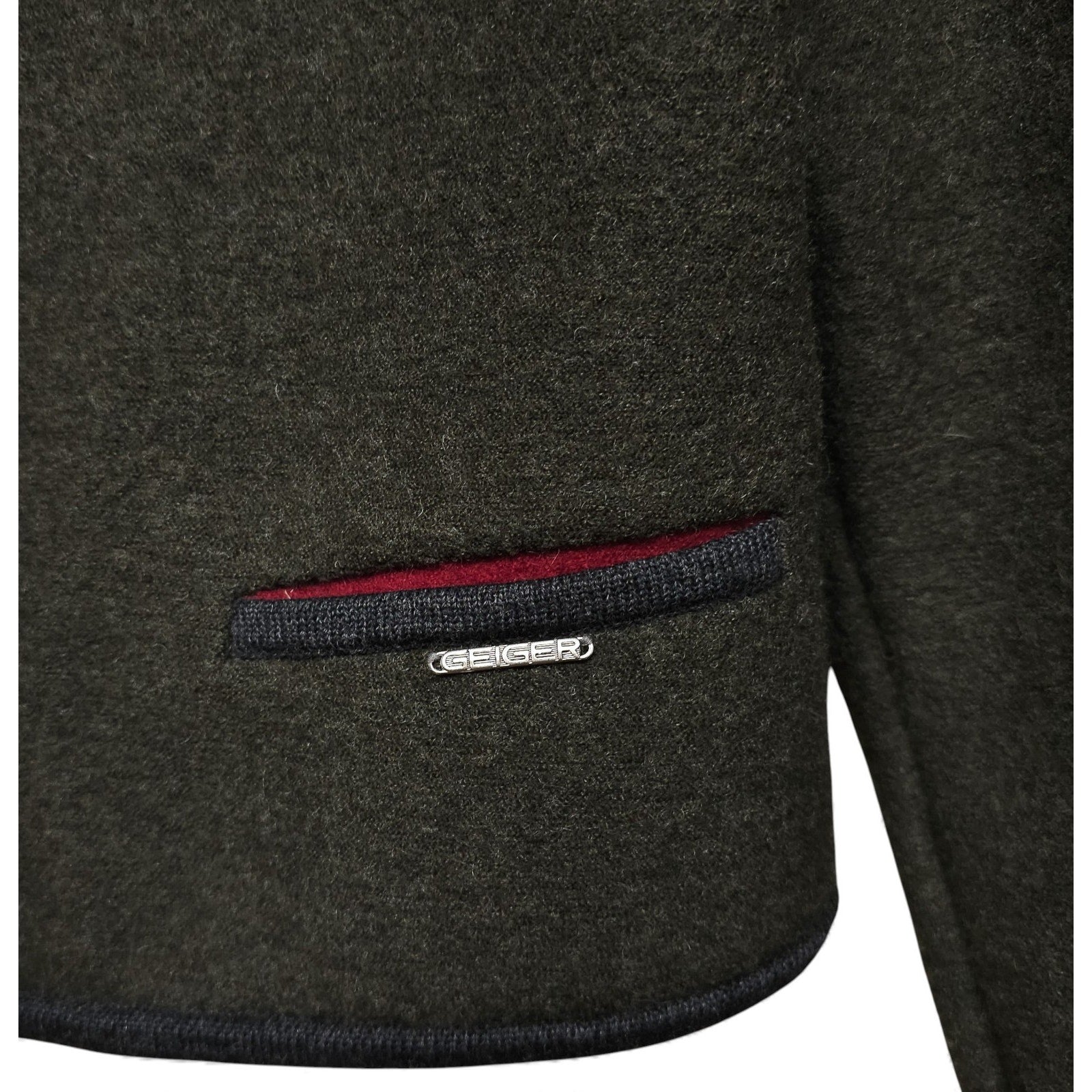 Vintage GEIGER Sweater Cardigan Tyrol Boiled Pure Wool Button Green Womens 42 by Geiger