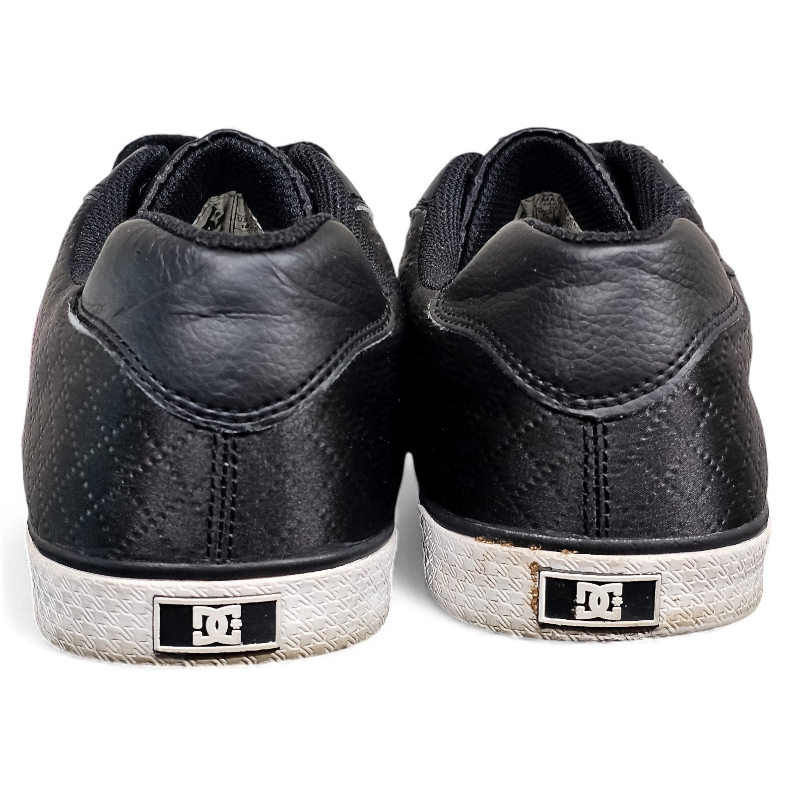 Vintage DC Shoes Low Top Sneakers Pink with Rainbow Eyelet Rare 10w/8.5m by DC Shoes