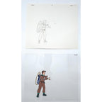 Real Ghostbusters Authentic Animation Production Cel & Drawing Dr. Peter Venkman by Dic