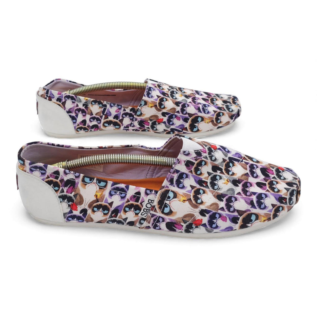 BOBS x Grumpy Cat Slip On Shoes Memory Foam Loafers Womens Size 9.5