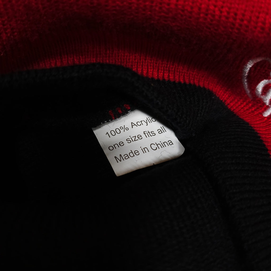Captain Morgan Red Knit Beanie Embroidered Logo One Size by Captain Morgan