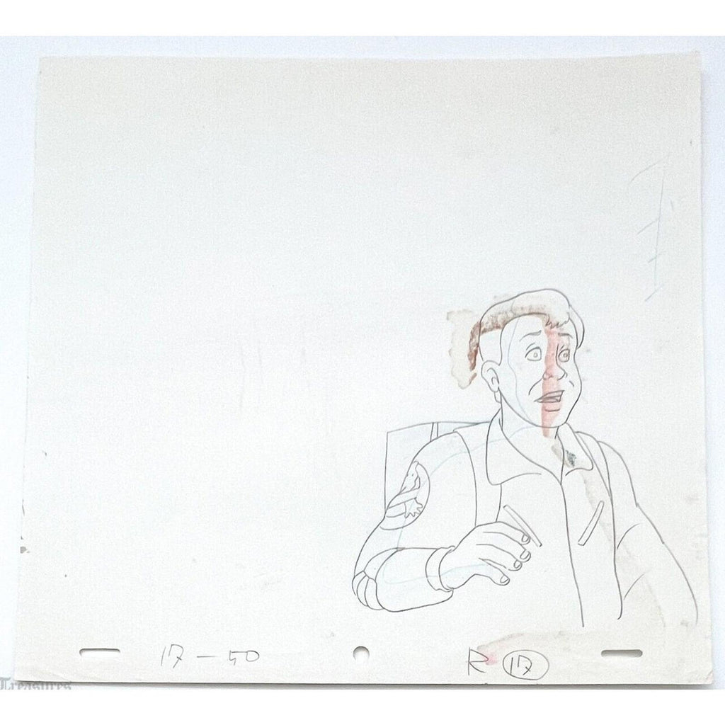 Real Ghostbusters Authentic Animation Production Cel & Drawing Ray Stantz R17-50 by Dic