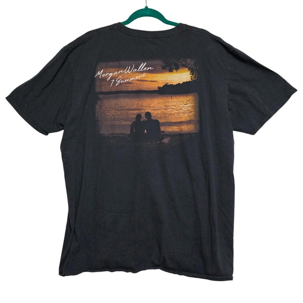 Morgan Wallen 7 Summers T-Shirt Country Music Black - Anvil 2XL