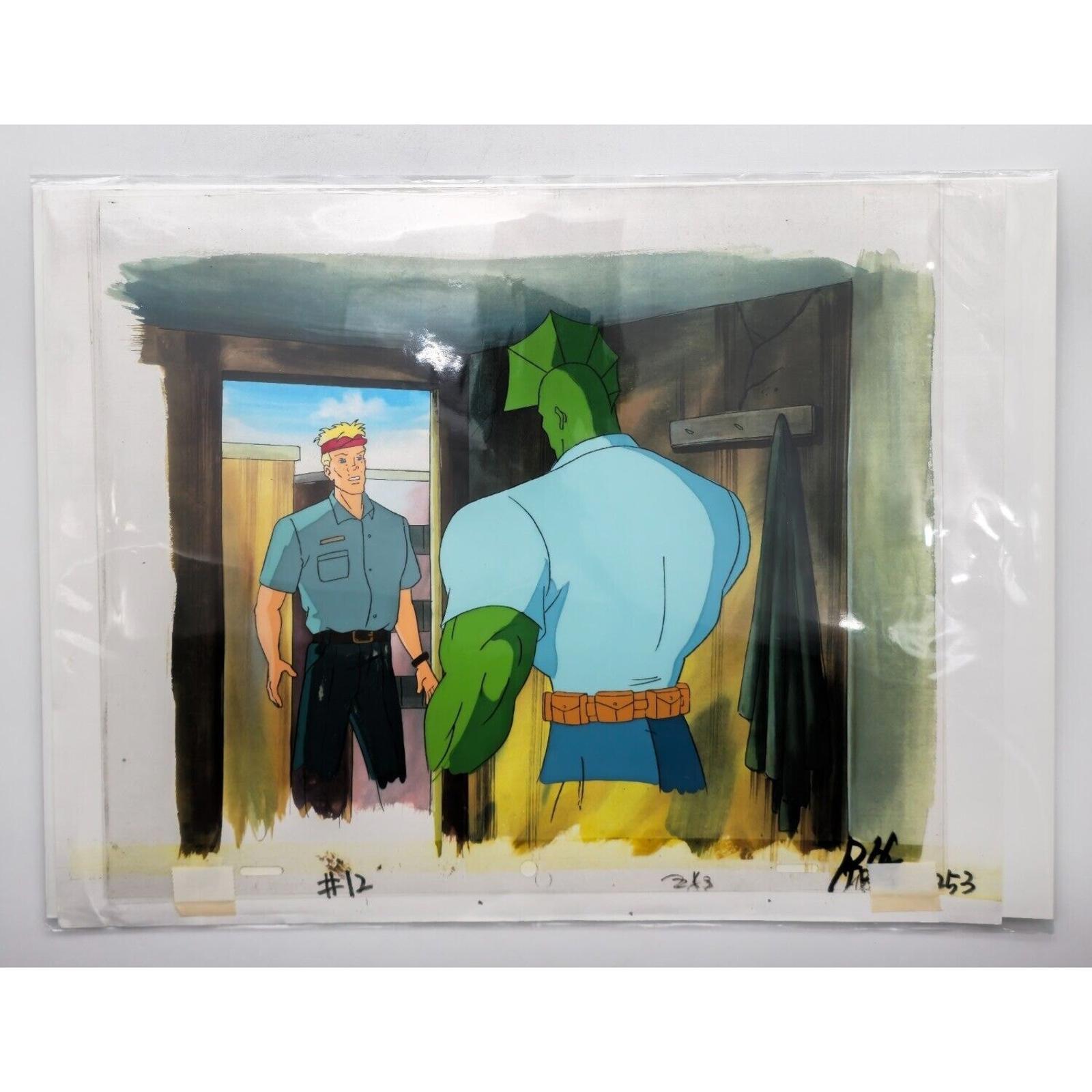 Savage Dragon Authentic Animation Production Cel & Background The Savage Dragon by Dic