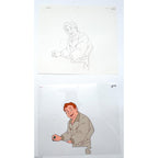 Real Ghostbusters Authentic Animation Production Cel & Drawing Ray Stantz B12 by Dic
