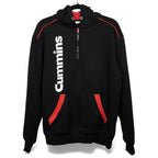 Cummins Men’s 1/4 Zip Up Hoodie Black Red Fleece BDA - M by Cummins