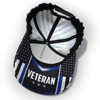 Veteran US Air Force Eagle USA Black White Blue Adjustable Snapback Cap by Air Force