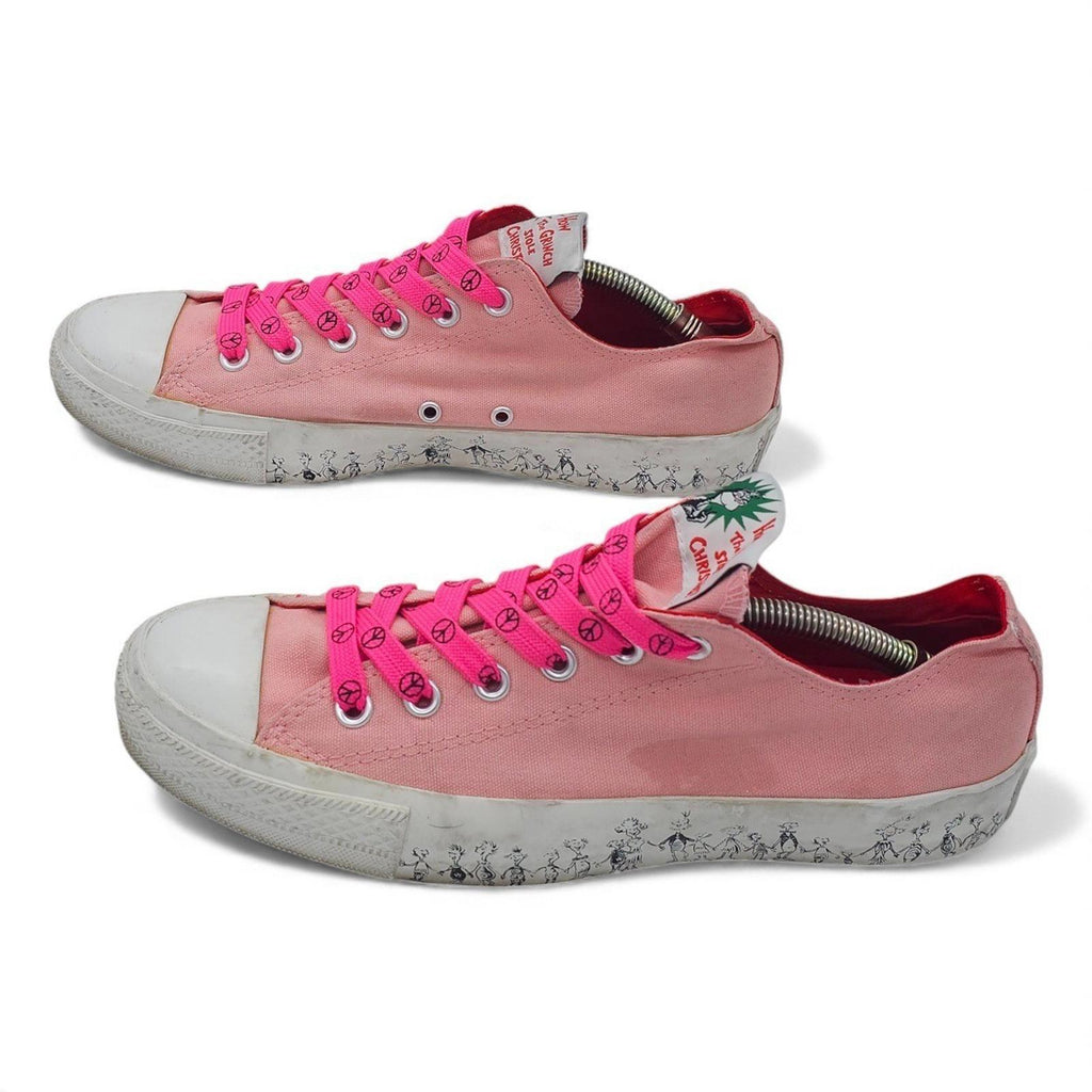 Converse Chuck Taylor All Star Low Top Dr Seuss The Grinch Pink Lace Up Women 10