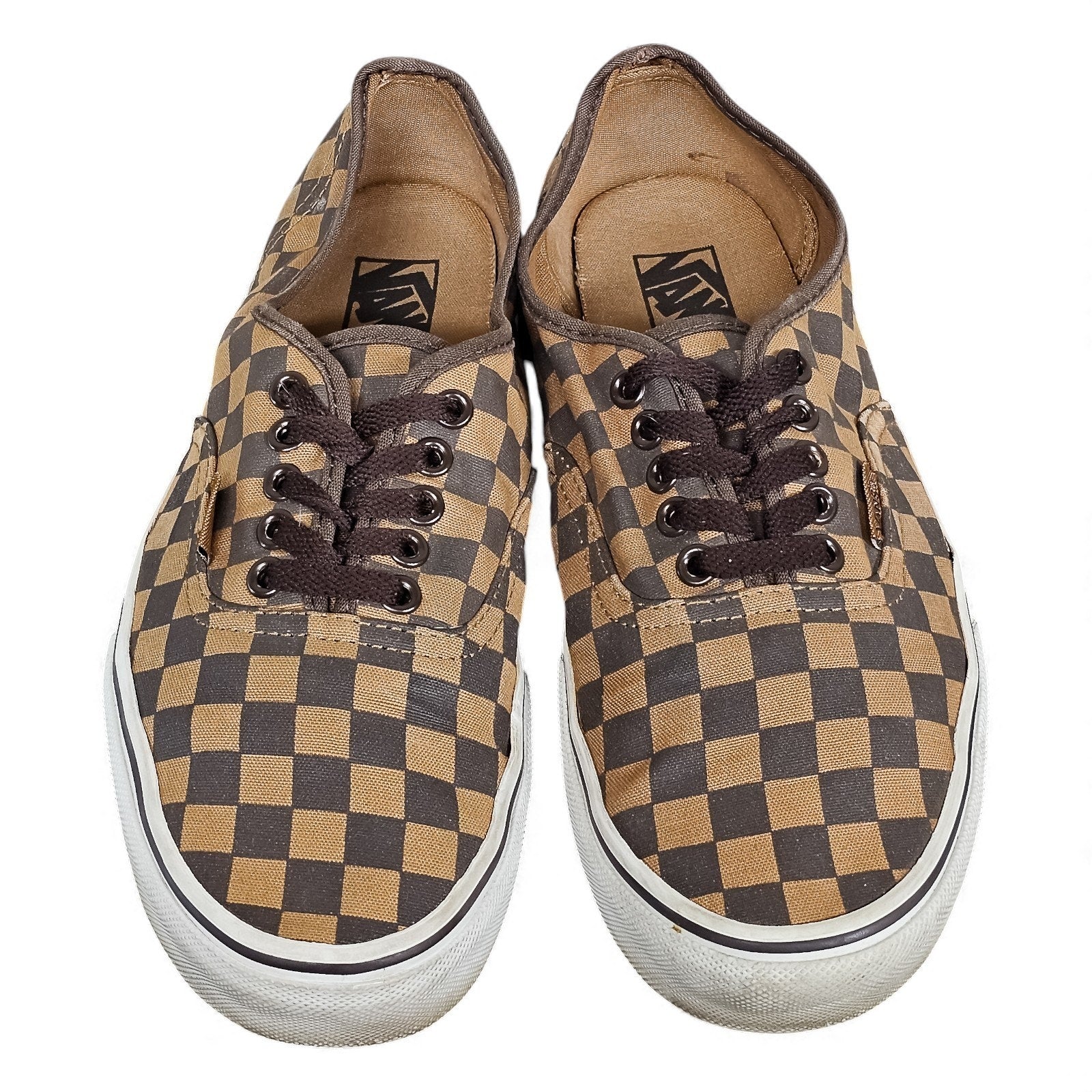 Vans Era Platform Coffee Mocha Plaid Checkerboard Rare 8.5m/10w by VANS