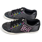 Vintage DC Shoes Low Top Sneakers Pink with Rainbow Eyelet Rare 10w/8.5m by DC Shoes