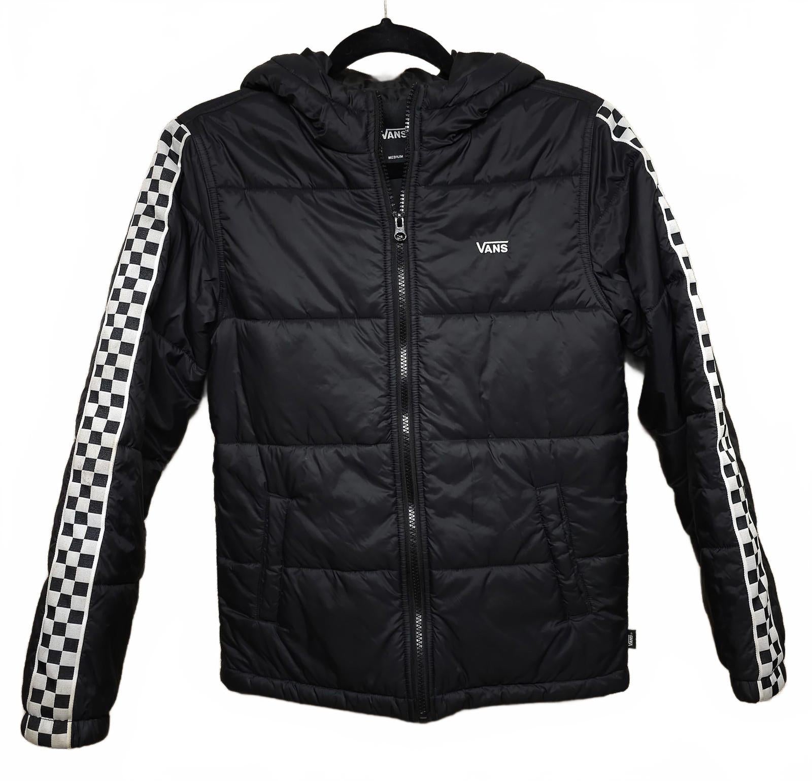 VANS Woodridge Black & Checkered Boys Puffer Jacket Youth M by VANS