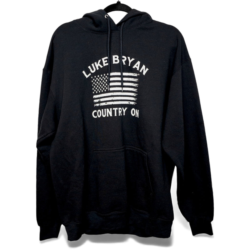 Luke Bryan Hoodie Country On Tour Black Hoodie Pullover - XL by Luke