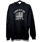 Luke Bryan Hoodie Country On Tour Black Hoodie Pullover - XL by Luke