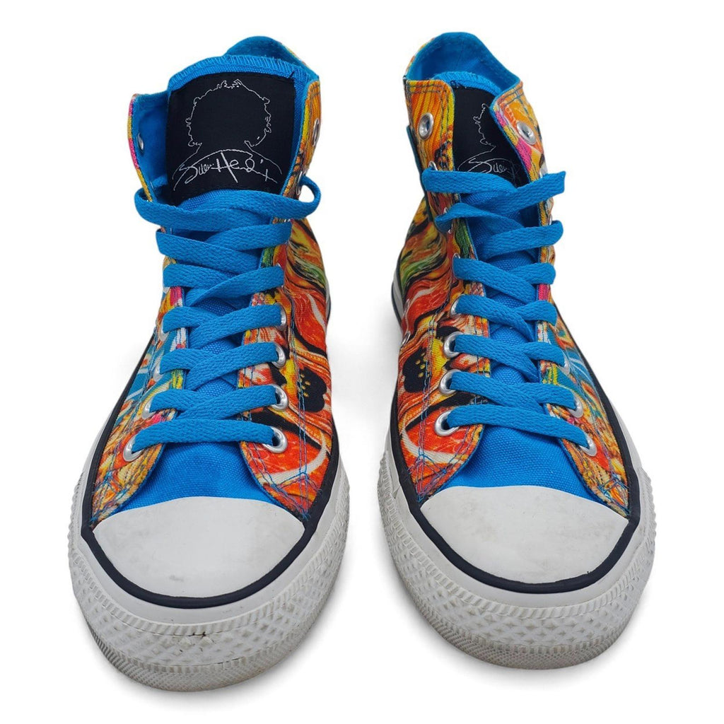 Converse Chuck Taylor All Star High Top Jimi Hendrix Graphic Print Blue Shoes M8