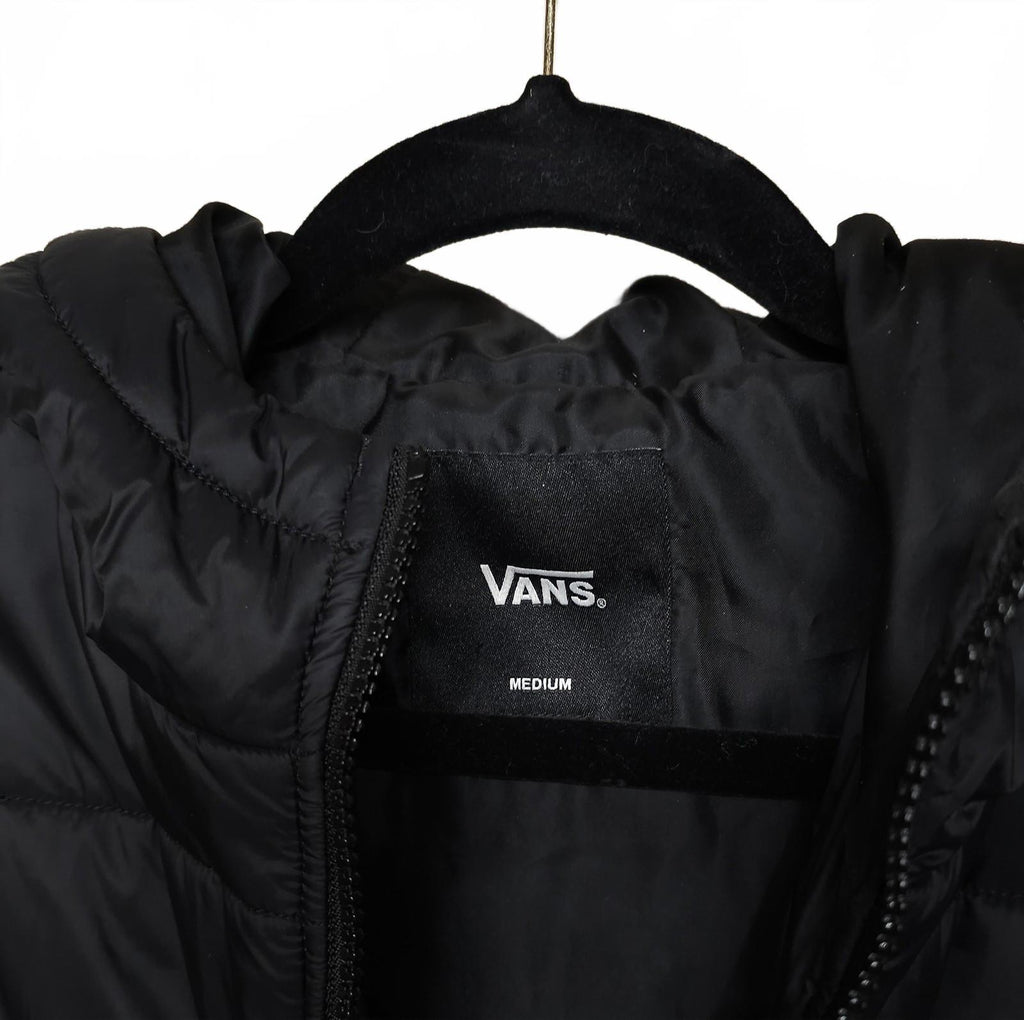 VANS Woodridge Black & Checkered Boys Puffer Jacket Youth M by VANS