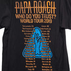 Papa Roach Who Do You Trust? World Tour 2019 Black Graphic T-Shirt - L by Papa Roach